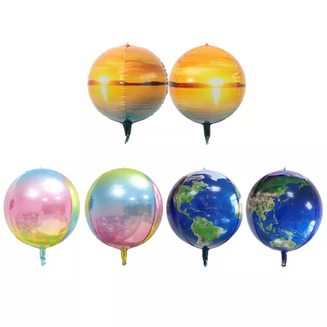 6 Pcs Aluminum Foil 4d Film Balloon Dollhouse Stool Birthday Helium Balloons