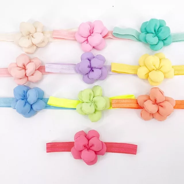 Flower Headband for Baby Girls Elastic Hair Rope Princess Hair Decorations