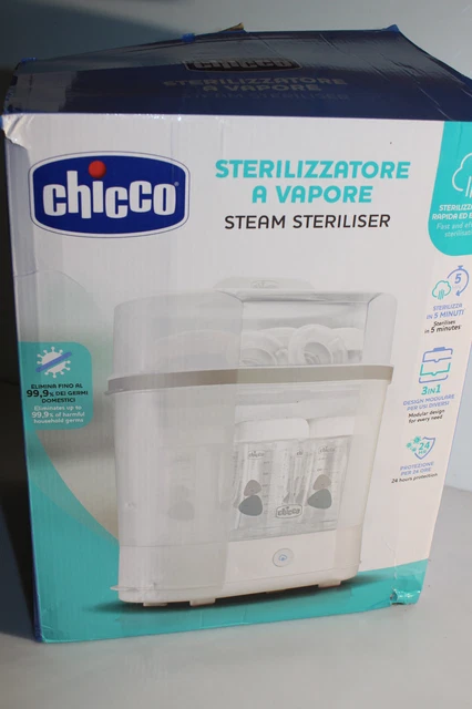 Chicco Modular Esterilizador Vapor 3 en 1 Biberón Esterilizador Ajustable