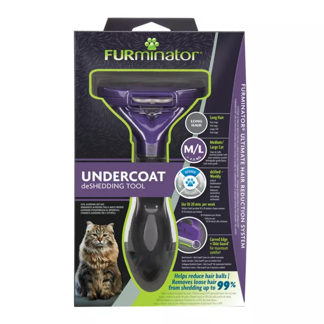 FURminator Undercoat De-shedding Tool For Cats | Grooming | Long or Short Hair