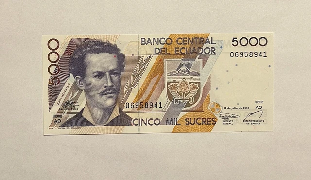 ECUADOR 5000 SUCRES 1999 P-128 UNC