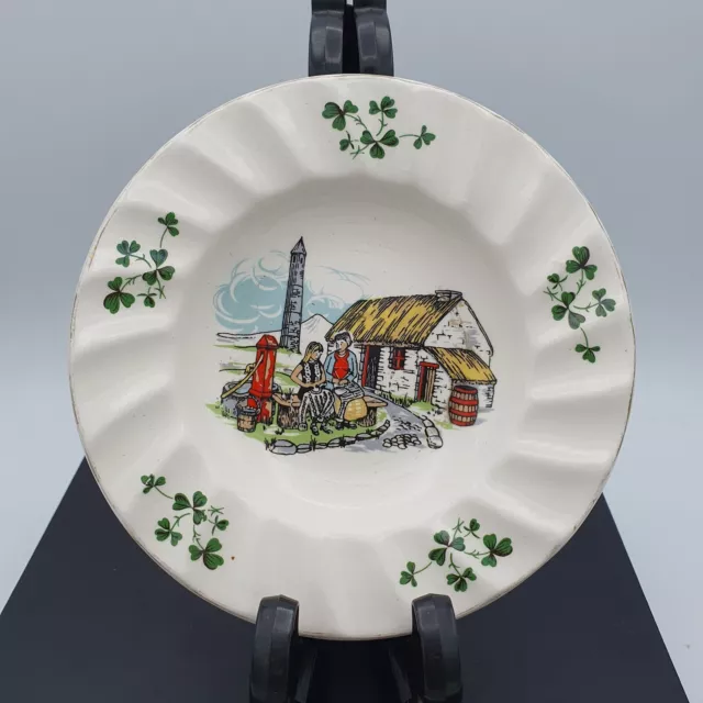 Vintage Ashtray Carrigaline Pottery Ashtray Cork Ireland 5" Souvenir tobacciana