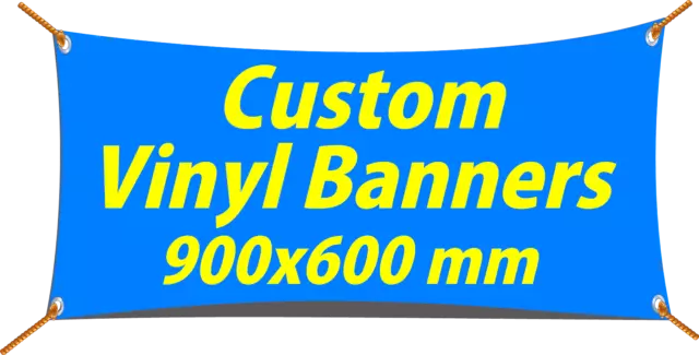 Custom Outdoor PVC Vinyl Banner Plastic Sign PRINTING Full Colour, Metal Eyelets 2