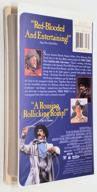 WALT DISNEY TALL TALE THE UNBELIEVABLE ADVENTURE VHS Pecos Bill Paul ...