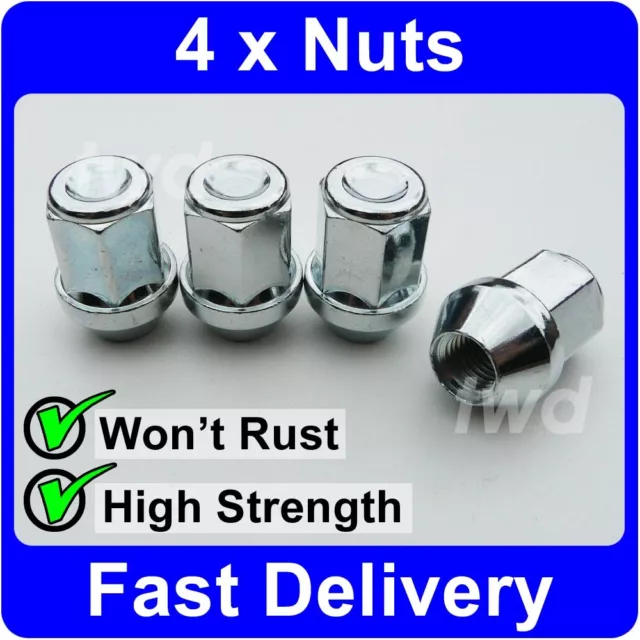 4 x TAPER SEAT ALLOY WHEEL NUTS FOR HONDA (M12x1.5) STUD LUG BOLTS SET [V10]