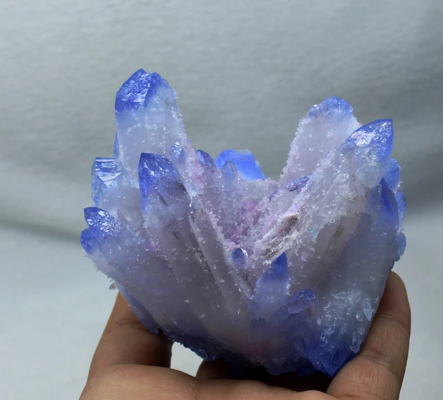 306g New Find Blue Phantom QUARTZ Crystal Cluster Specimen