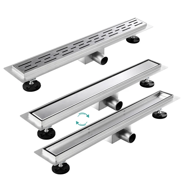 EDELSTAHL DUSCHRINNE BODENABLAUF Abflussrinne Duschablauf Ablauf Rinne Flach15cm 316998579906