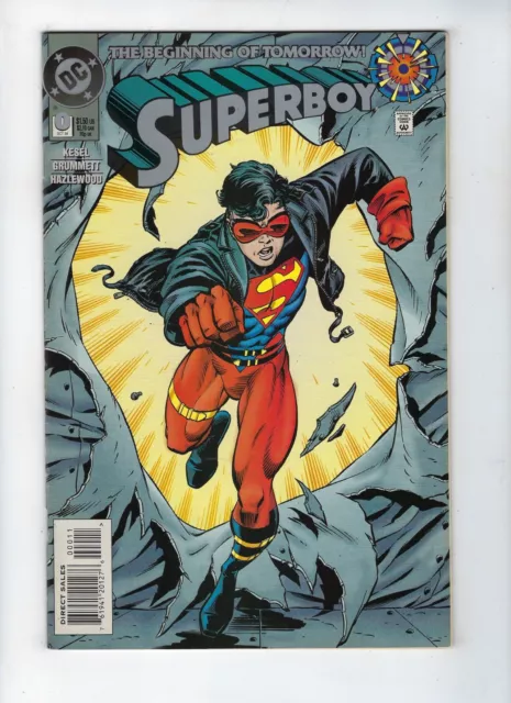 SUPERBOY # 0 - DC Comics, 1st appearance of KING SHARK in cameo, OCT 1994