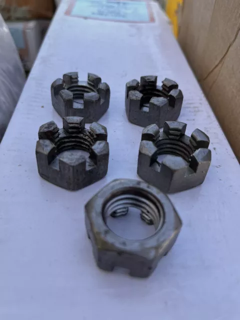 3/4” 10TPI HEX SLOTTED NUT STEEL PLAIN CASTLE NUT (5pk)