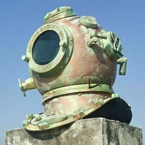 NAUTIQUE DIVERS PLONGÉE Mark V Plongée Casque Rare Ancien Look EUR 218