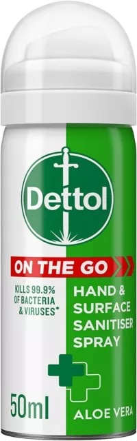 Dettol Hand & Surface Sanitiser Spray Suitable for Hands and Surfaces, 50ml