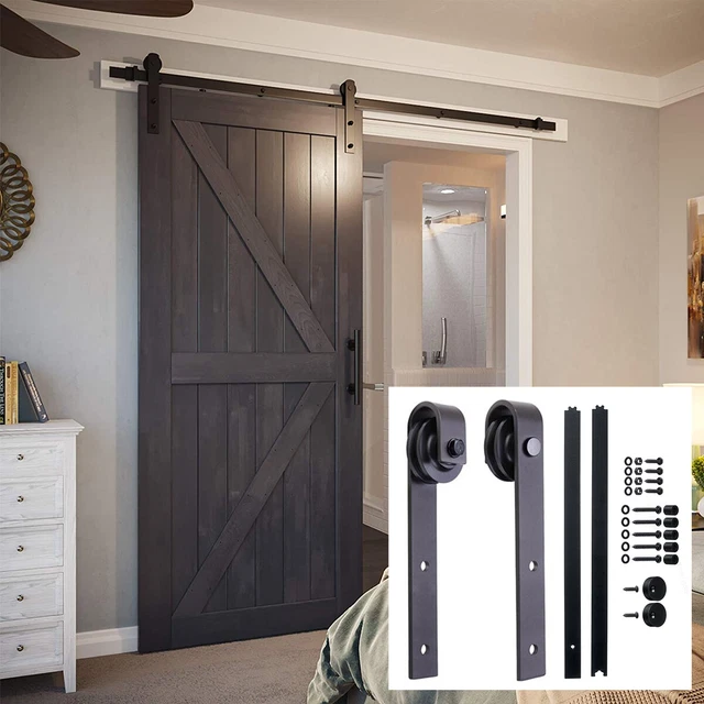 6.6FT Sliding Barn Door Hardware Kit 6.6FT Modern Closet Hang Style Track Rail