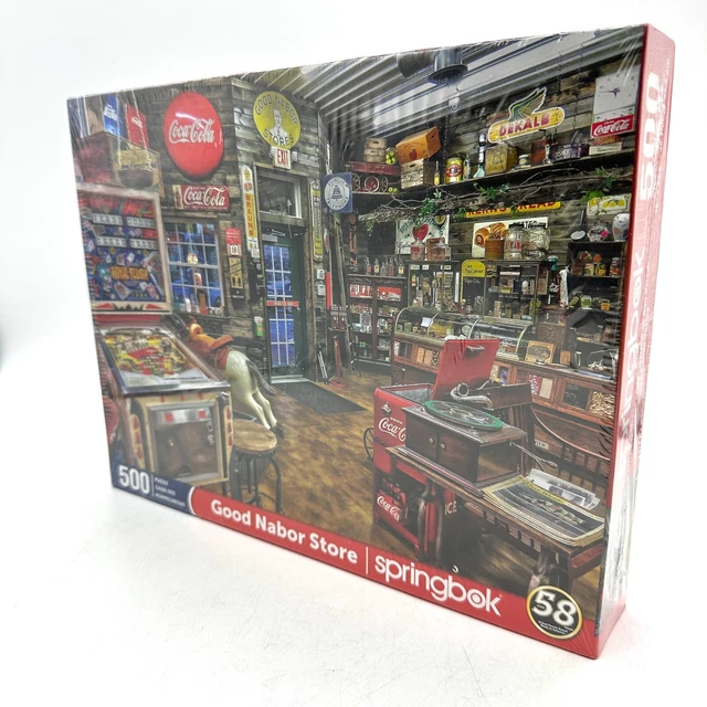 SPRINGBOK 500 Piece Coca Cola Soda Good Nabor Store Puzzle 18 x 23.5" SEALED NEW