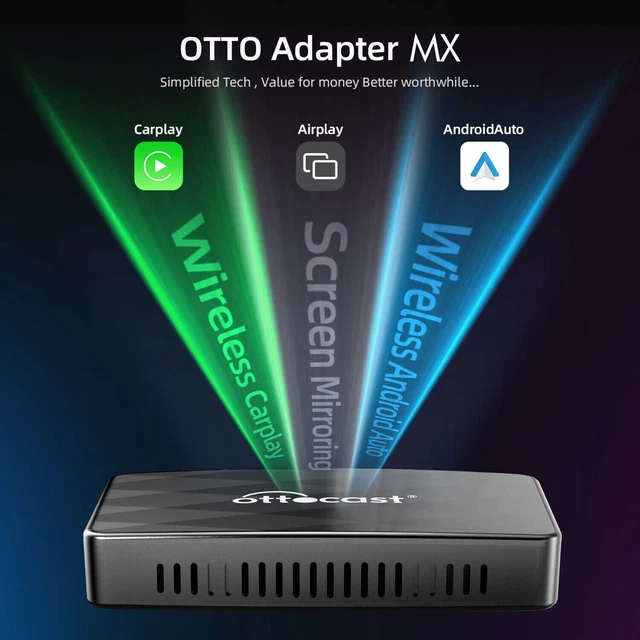 2024 OTTOADAPTER MX 3 en 1-adaptateur CarPlay sans fil adaptateur ...