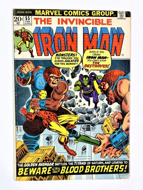 Iron Man #55 Marvel First Appearance of Thanos and Drax! MEGA KEY Nice Book NR!
