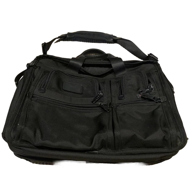 Tumi 26145DH Alpha-2 BLACK T-Pass Laptop Expandable Brief Case Bag 12"x16"