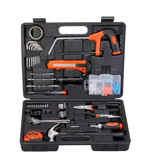 Black+Decker Bmt108C Kit D'outils À Main Compact Léger 108 Pièces Orange Noir