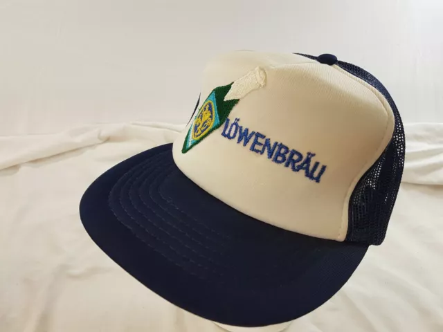 LOWENBRAU BEER Cap Trucker Hat Snapback Baseball Vintage retro 80s