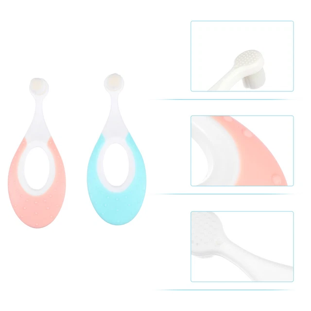2 piezas cepillo de dientes para niños Pbt cepillo de bebé cepillo de dientes de entrenamiento