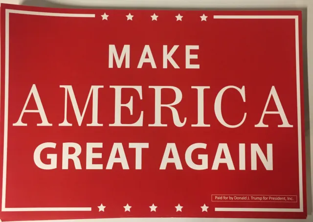 Donald Trump Mike Pence For President Make America Great Again 2016 Sign Poster