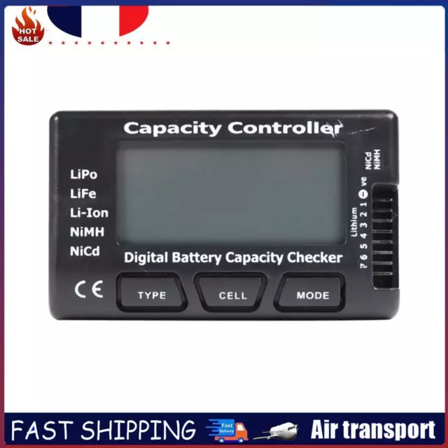 Digital Battery Capacity Checker RC CellMeter 7 2-7S for LiPo Li-ion FR