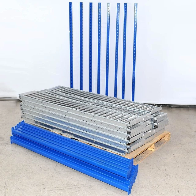 Unex Roller Gravity Conveyor 76"x72"x72" 12"W Span Track Racking Flow Cell Shelf