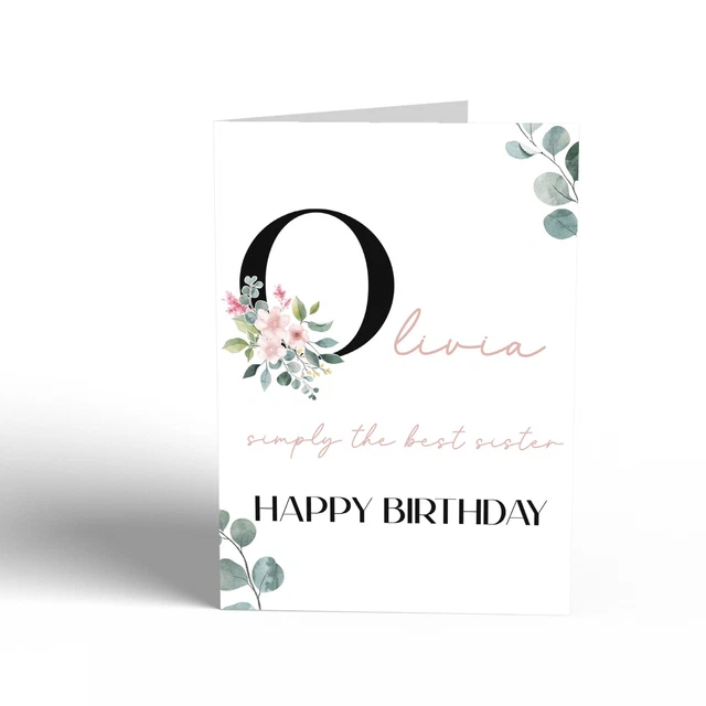 Biglietto D'Augori Di Compleanno Per Lei – Design Floreale – Qualità Premium Con Busta Rosa – Ideale Per Figlia, Nipote, Amica, 18°, 21°, 30° Anni