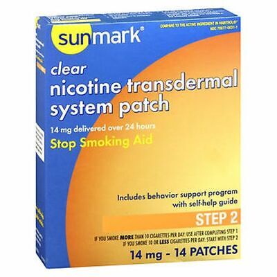Sunmark Transparente Nicotina Transdérmica Sistema Parches