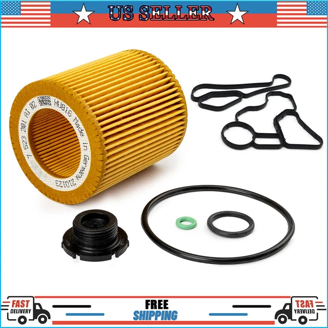 OIL FILTER+HOUSING GASKET & Cooler Seal Set For BMW Engine X1 X3 X5