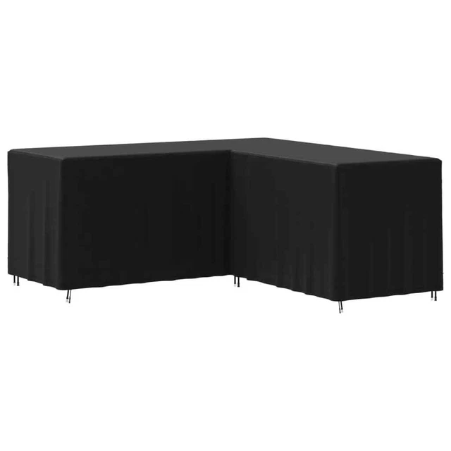 Housse pour canapé en forme de L noir 215x215x86 cm oxford 420D vidaXL