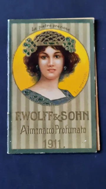 Calendario Da Barbiere Almanacco Profumato F WOLFF & SOHN 1911