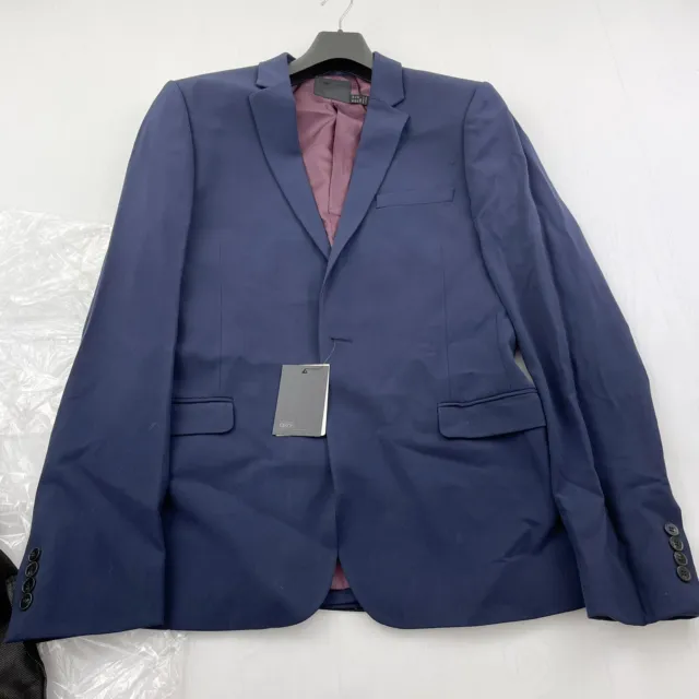 Men's ASOS Design Super Skinny Suit Jacket US 42" Long Navy Blue