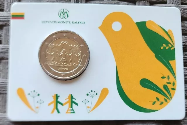 Lithuania 2 euro Coin 2018 UNC COINCARD Song and Dance Celebration Free Combine