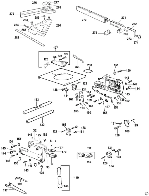 Elu Genuine Spare Parts TGS273 Combination Saw - Type 3 3