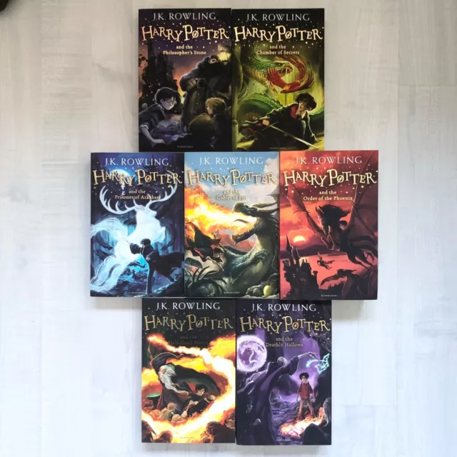 Harry Potter Complete 1-7 Book Set Collection JK Rowling