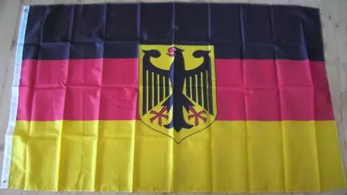 Deutschland Fahne - Flagge - Flaggen EM / WM 90 x 150 cm - Ösen / Adler / Sterne