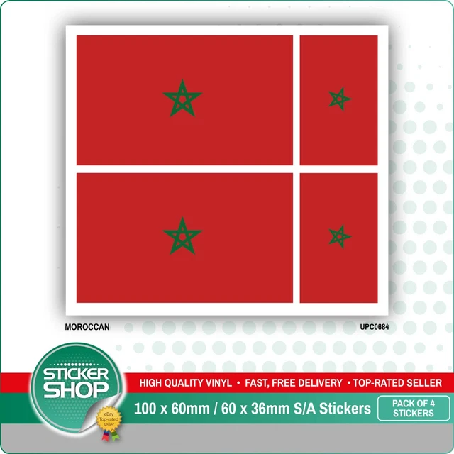 4-x-marocain-maroc-drapeau-vinyle-voiture-van-ipad-autocollant