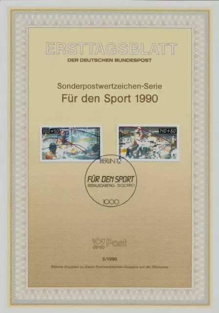 Berlin MiNr 864-865 ETB 5-90 "Sporthilfe 90" Sportarten: Basket- und Wasserball