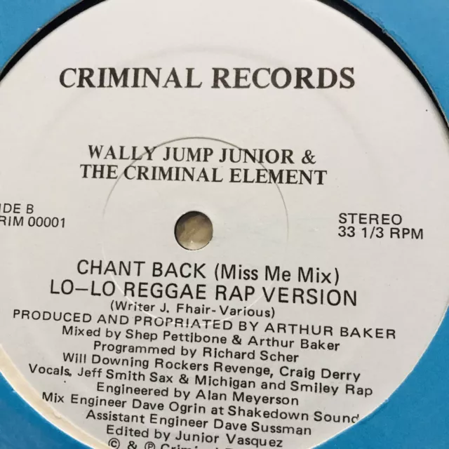 Wally Jump Junior & The Criminal Element - Jummp-Back US Import 12” Vinyl VG++