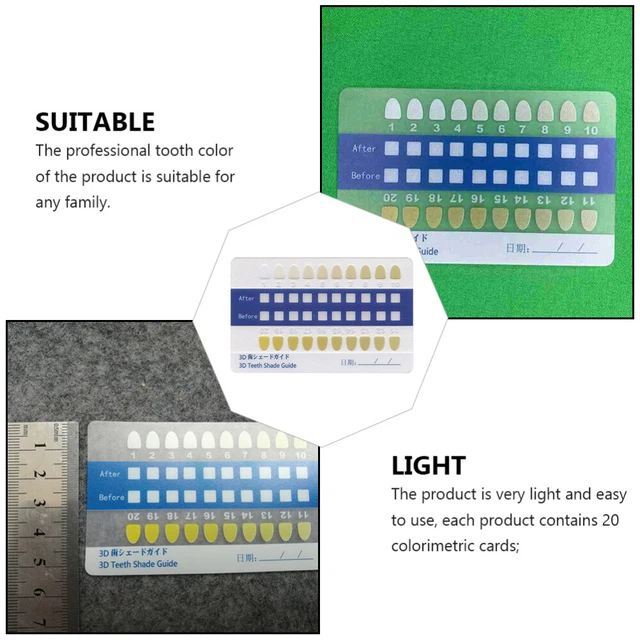 PVC TOOTH COLOR Chart Bleaching Shade Guide Teeth Comparing £7.88