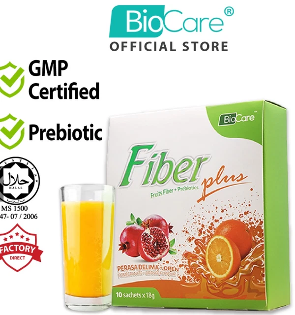 Biocare Fruits Fiber Plus - Detox (18 g x 10 bolsas)