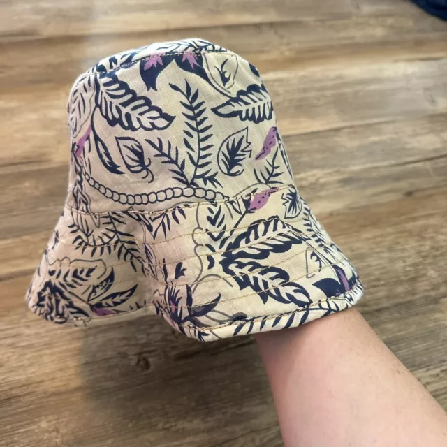 Hat Attack Printed Floral Bucket Hat Blue NWT