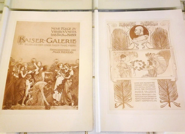 KOLOMAN MOSER - Kolo - 2 Lithos - KAISER BOOK - Jugendstil - Originals anno 1898