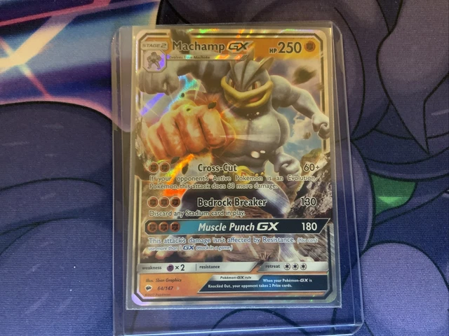 Pokemon TCG   Burning Shadows MACHAMP GX Holo (64/147)    Near Mint