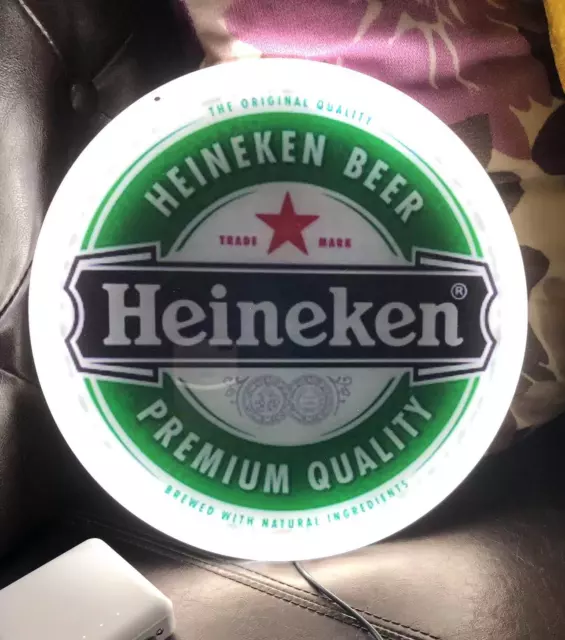 Heineken Beer Bar Bud Pub AD USB Plug Silicone LED Neon Light Sign 12"x12" G1