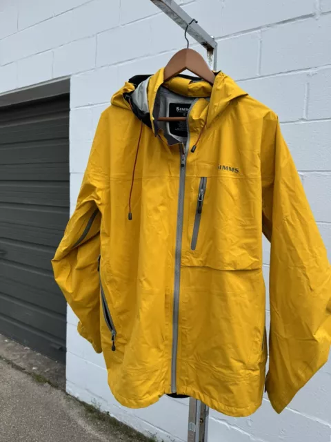 SIMMS FISHING RAIN Jacket Yellow-Men’s Size XL $130.00 - PicClick