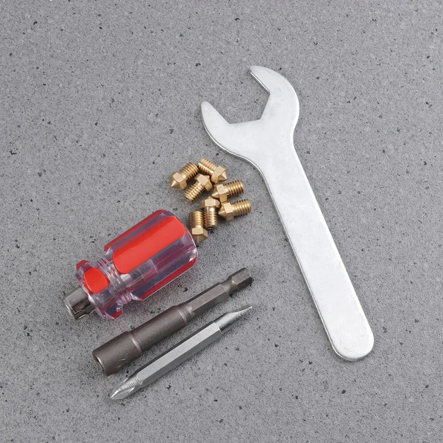 MK8 MK10 Set di chiavi k Chiave a tubo incrociato per la pulizia degli ugelli Spazzola in rame Pinzette Chiave a L per Ender 3 5 CR-10  7