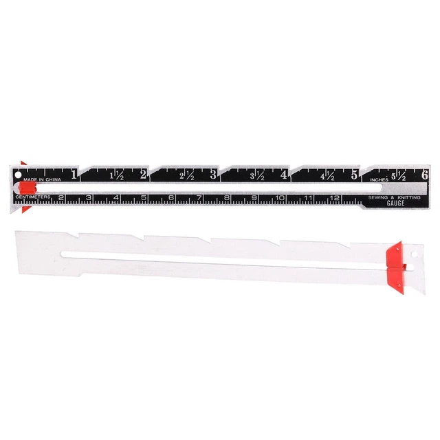 Règle de jauge coulissante pour mesure précise des coutures de l'ourlet en cou