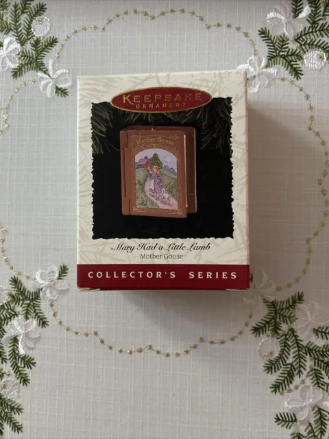 MARY HAD A LITTLE LAMB 1996 HALLMARK ORNAMENT 4th IN MOTHER GOOSE SERIES