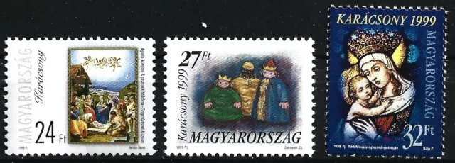 Ungarn - Weihnachten Satz postfrisch 1999 Mi. 4566-4568